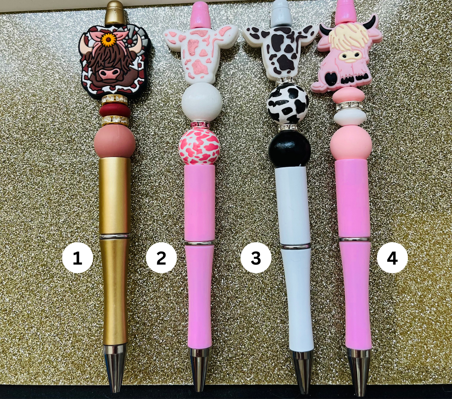 Cow Beaded Pens