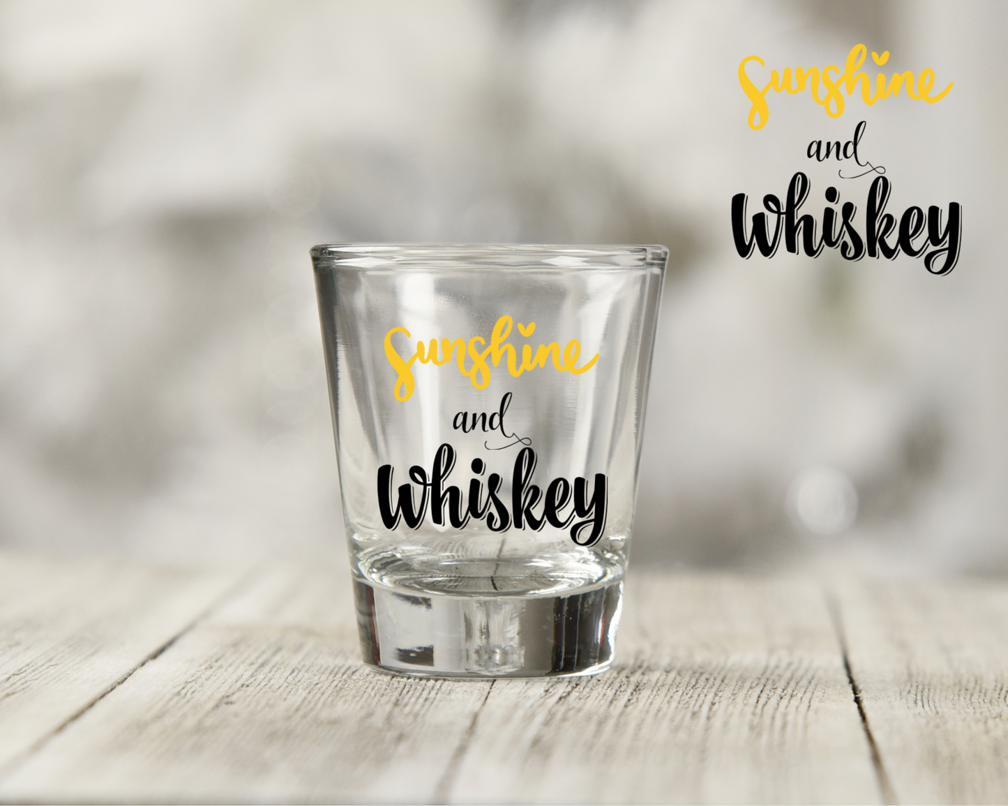 Sunshine & Whiskey Shot Glass