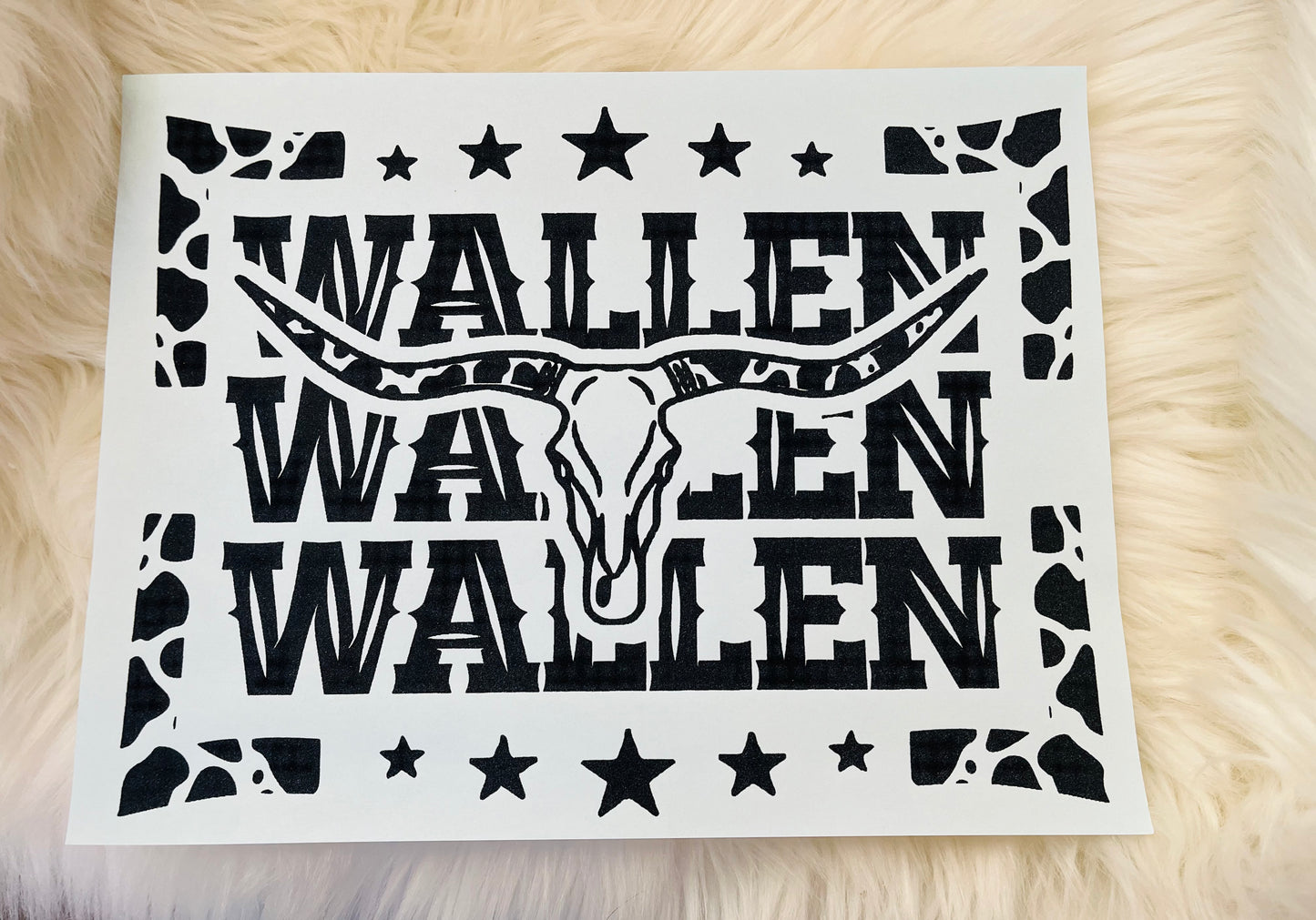 W A L L E N Screen Print Transfer