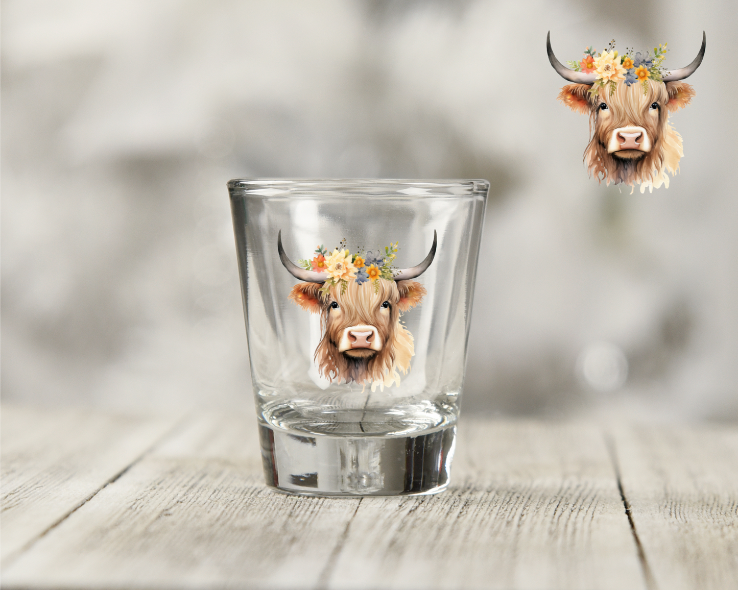 Highland Cow Shot Glass