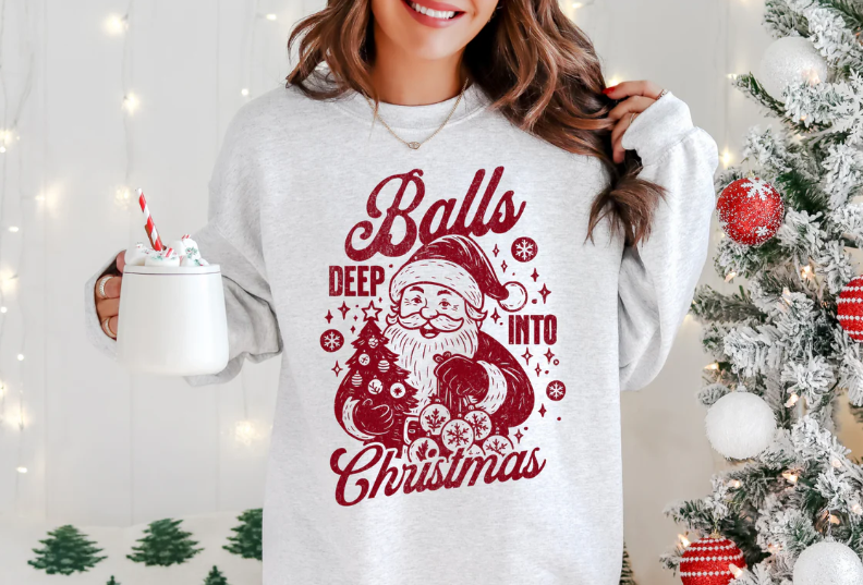 Balls Deep into Christmas Sweater