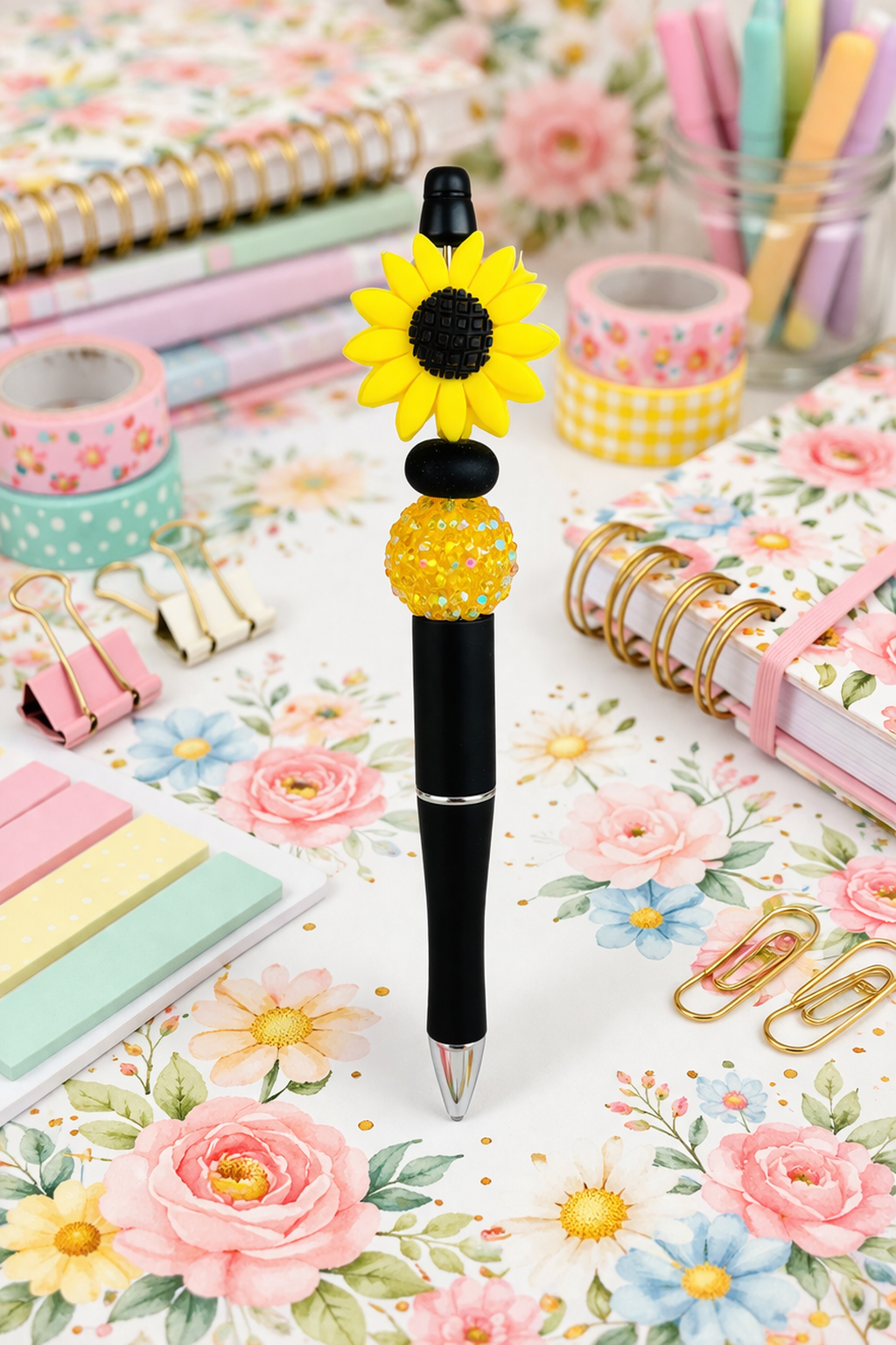 Sunflower Beaded Pen