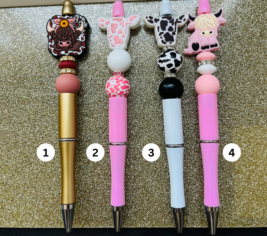 Cow Beaded Pens