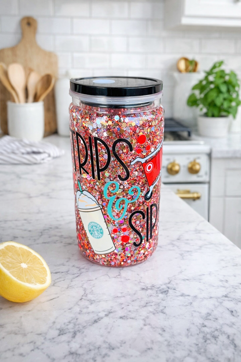 Trips & Sips Snow Globe Cup