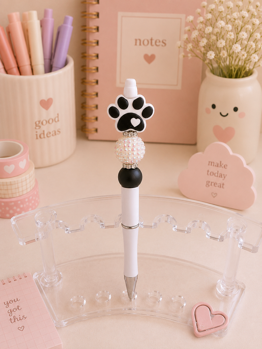 Paw Print Beaded Pen