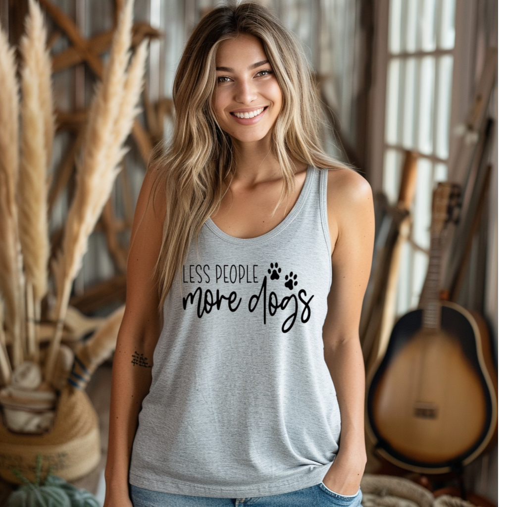 Less People More Dogs Tank Top