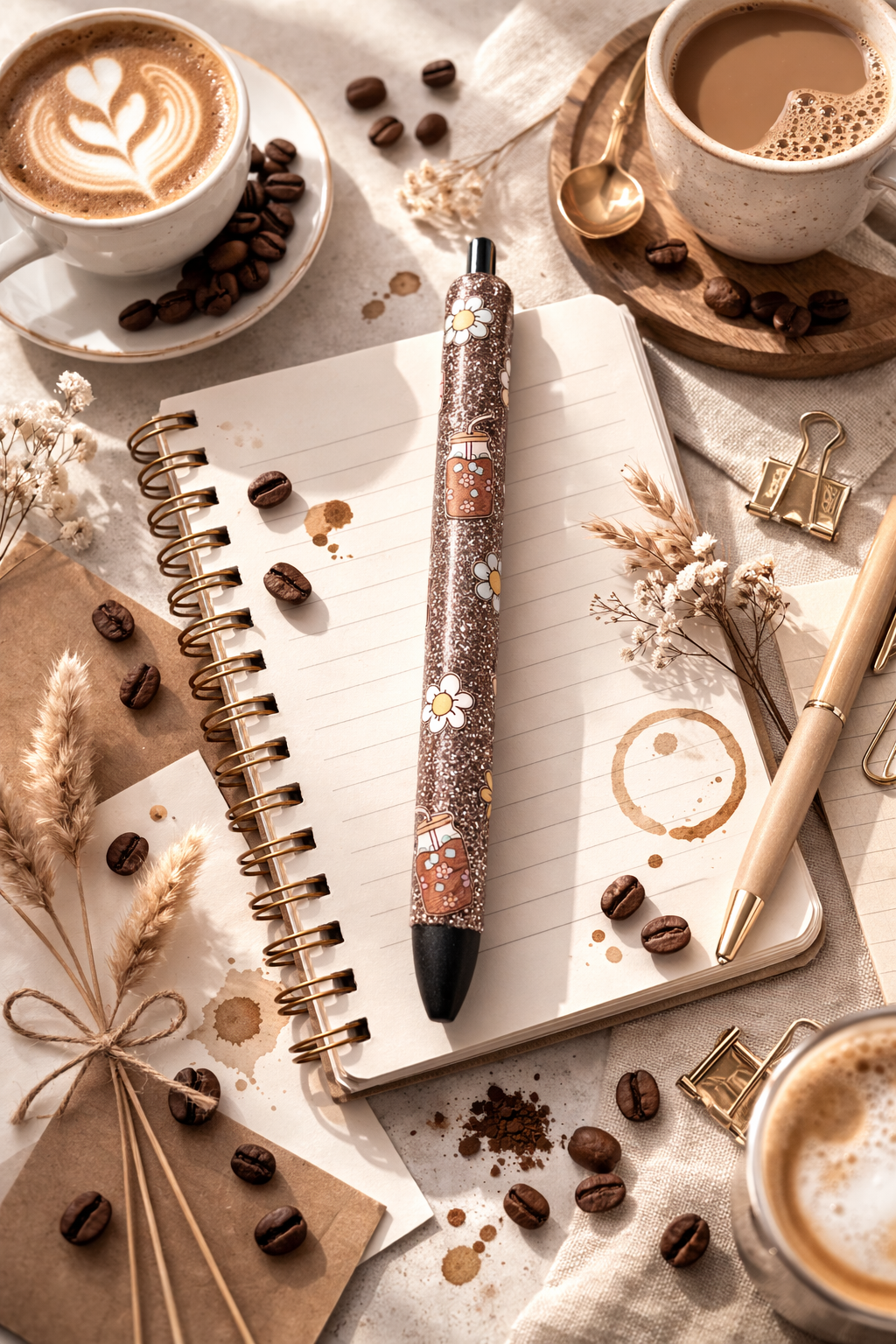Coffee Gllitter Pen