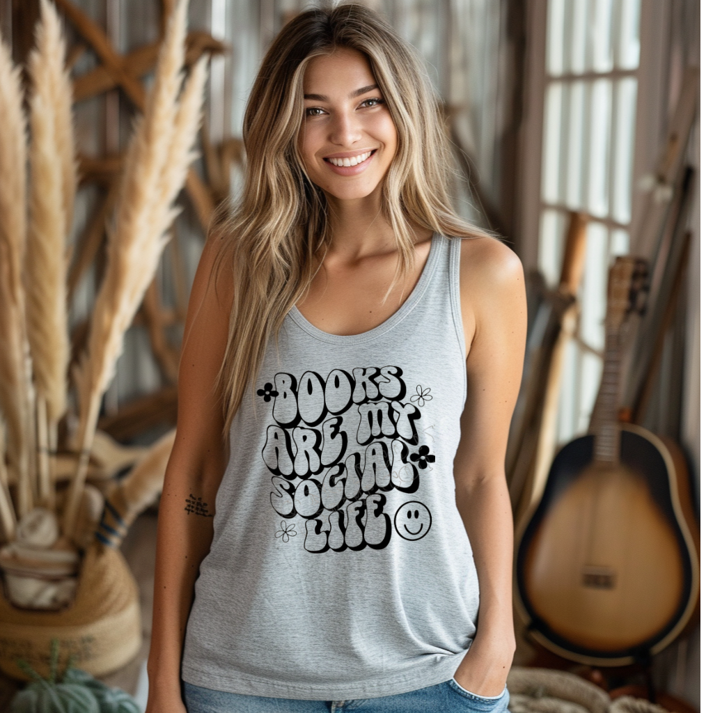 Books Are My Social Life Tank Top