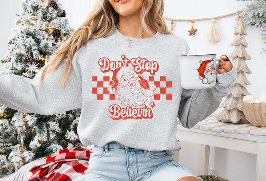 Don't Stop Believin' Santa Sweater