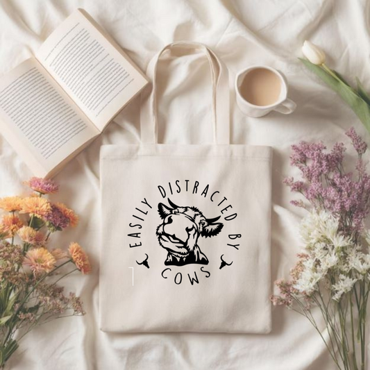 Easily DIstracted by Cows Tote