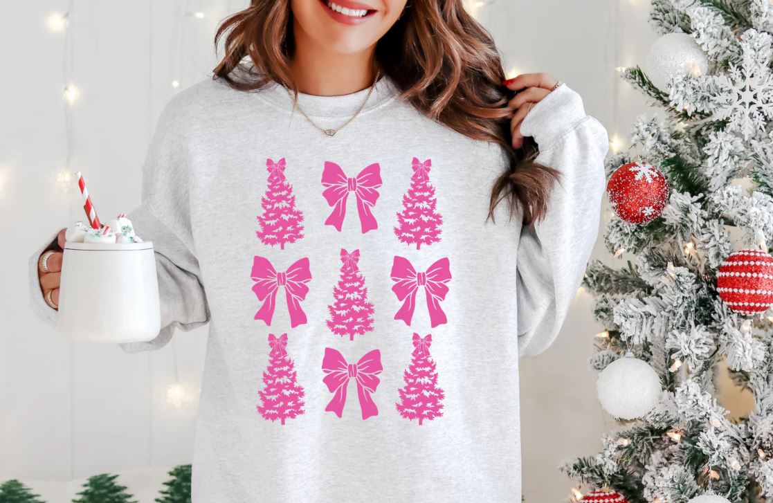 Pink Bow & Tree Collage