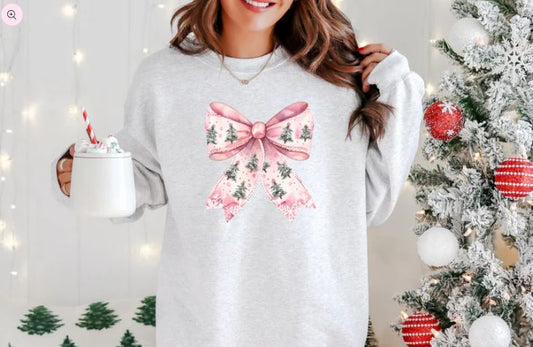 Pink Christmas Bow Sweater