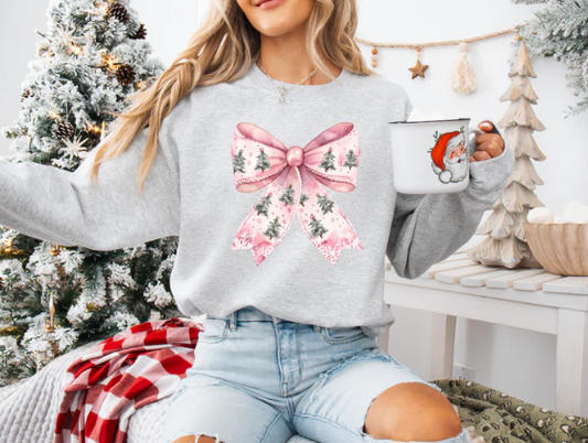 Pink Christmas Bow Sweater