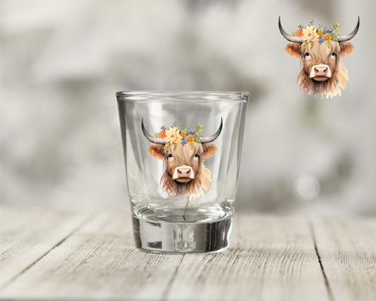Highland Cow Shot Glass