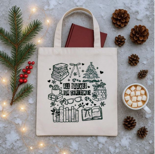 All Booked For Christmas Tote