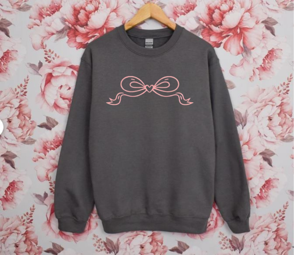Heart Pink Bow Sweater