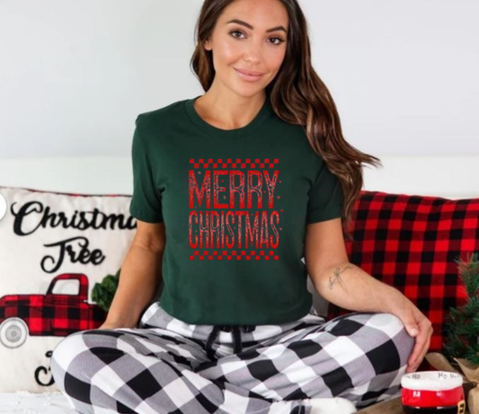 Merry Christmas Checkered