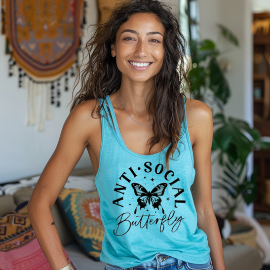 Antisocial Butterfly Tank Top