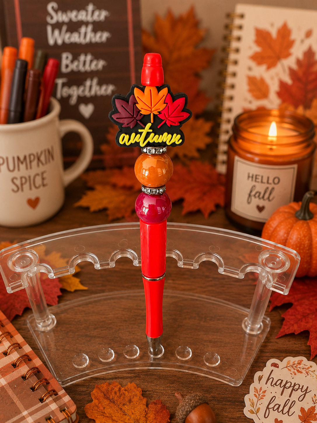 Autumn Beaded Pen