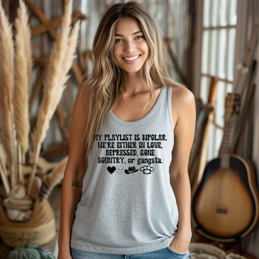 Bipolar Play List Tank Top