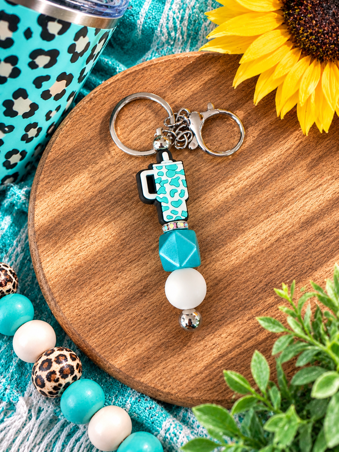 Blue Cup Keychain