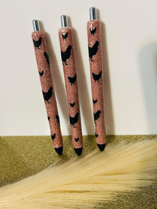 Chicken Glitter Pen
