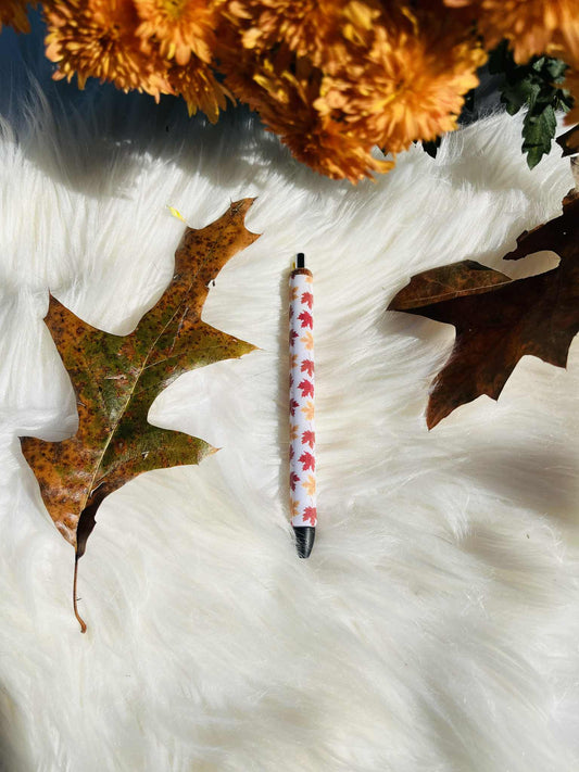 Fall Leaves Glitter Pen