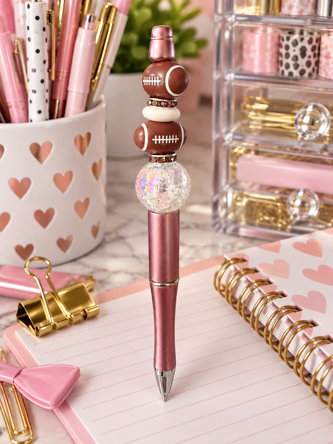 Football Beaded Pen