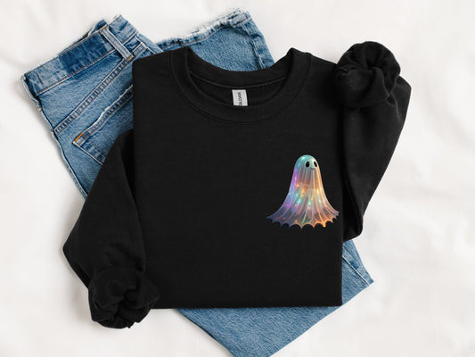 Glitter Ghost Pocket Sweater