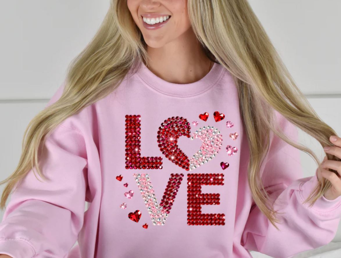 Love Rhinestone Sweater