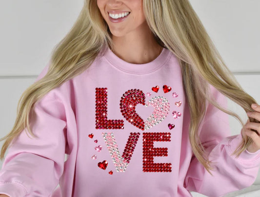 Love Rhinestone Sweater
