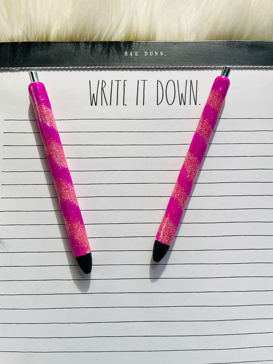 Pink Swirl Glitter Pen
