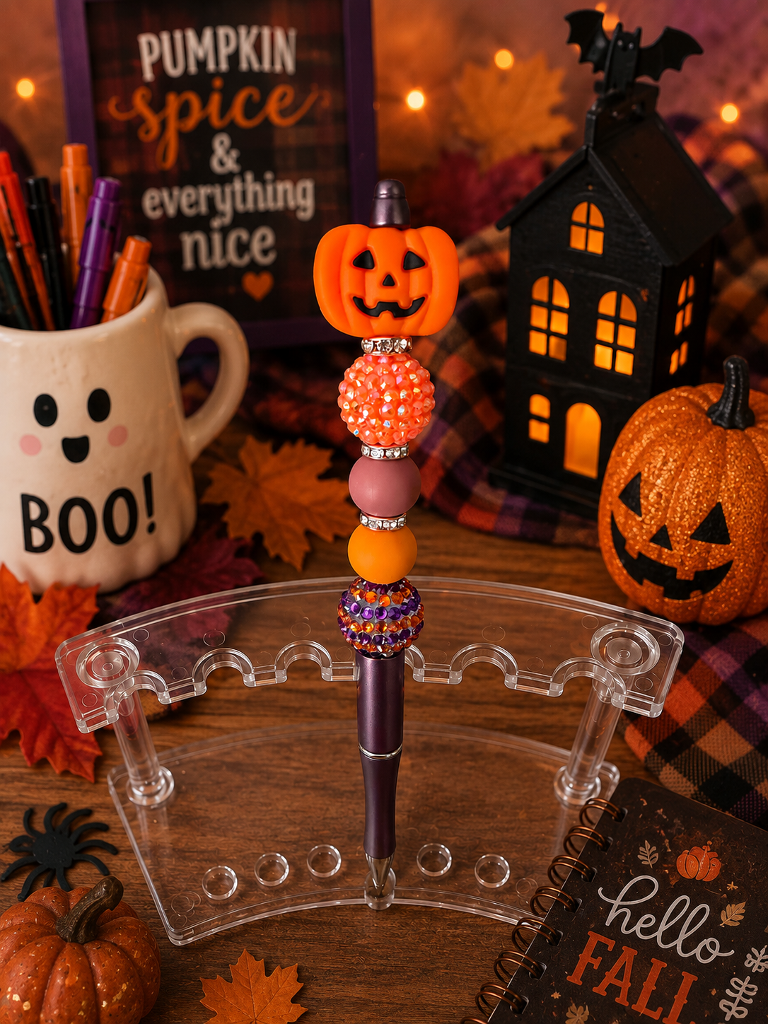 Pumpkin Beaded Pen