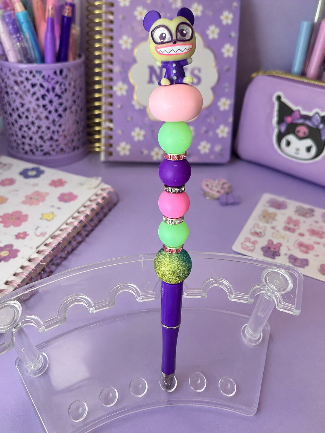 Purple Guy Beaded Pen