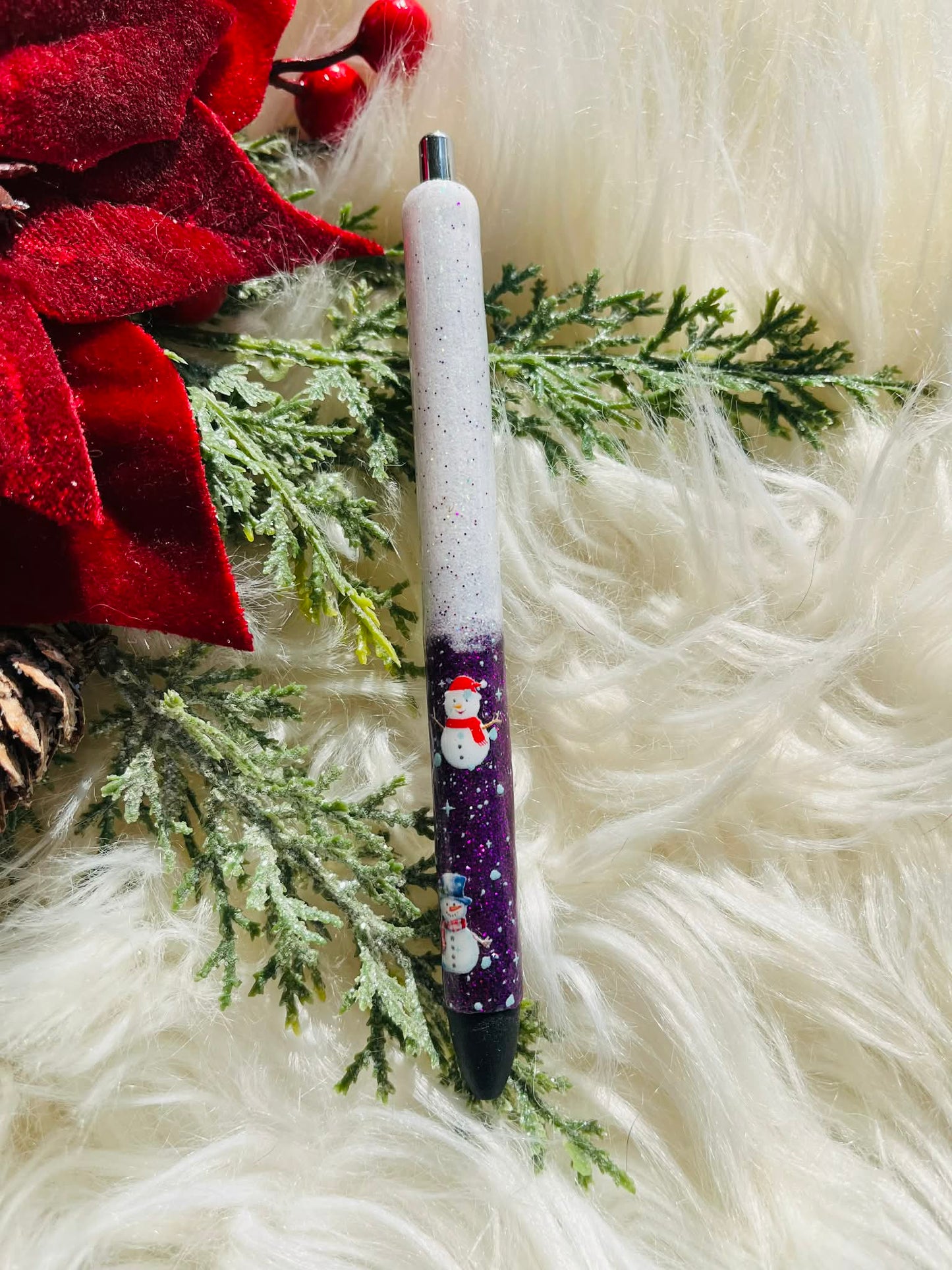 Snowman Glitter Pen