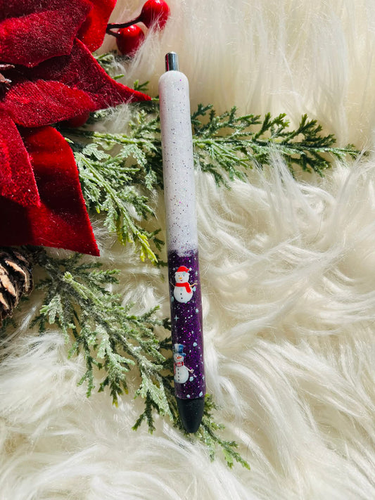 Snowman Glitter Pen