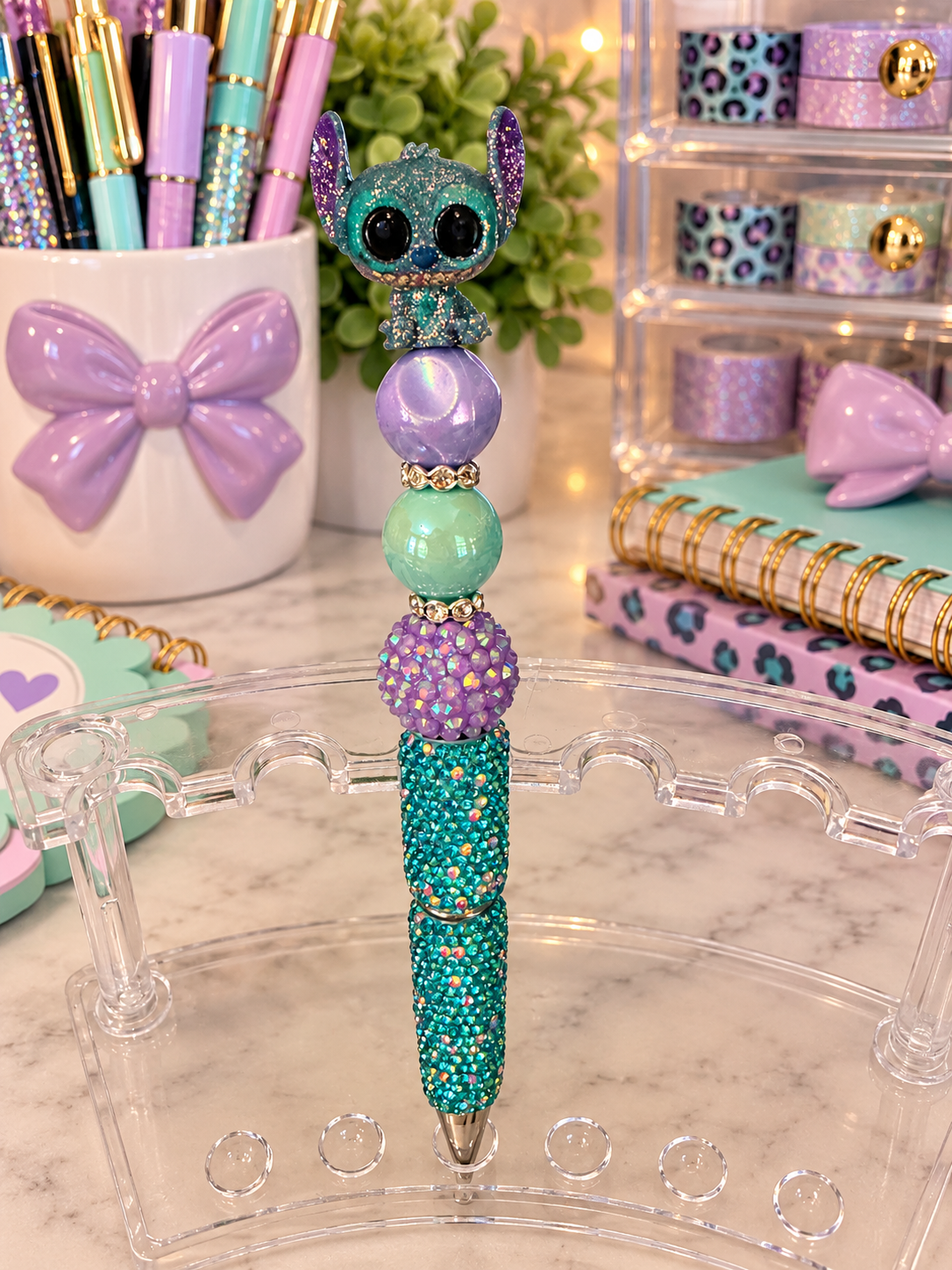 Little Blue Guy Beaded Pen